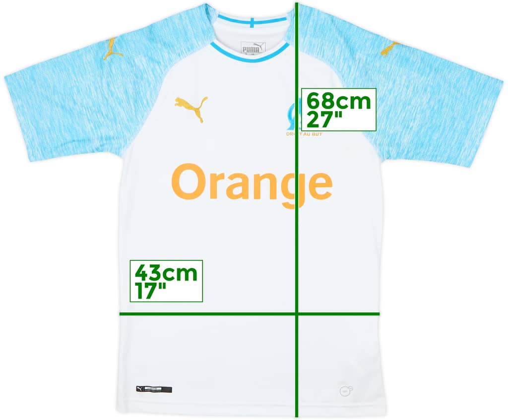 2018-19 Olympique Marseille Home Shirt - 7/10 - (XS)