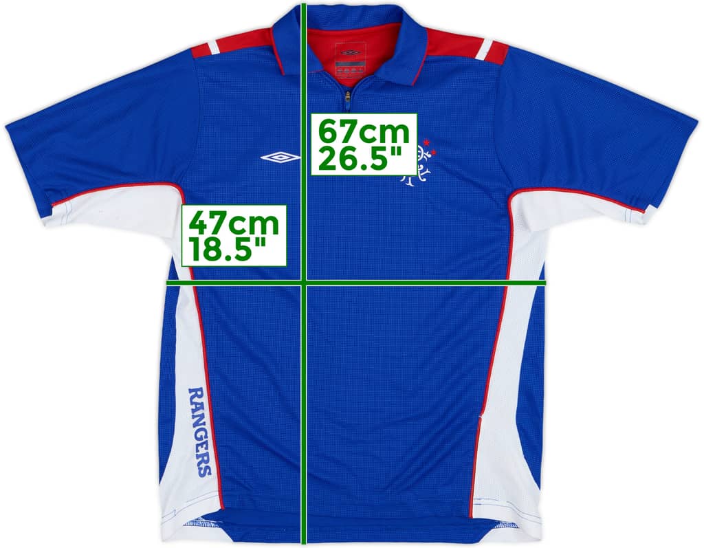 2006-07 Rangers Umbro 1/4 Zip Training Shirt - 8/10 - (XL.Boys)