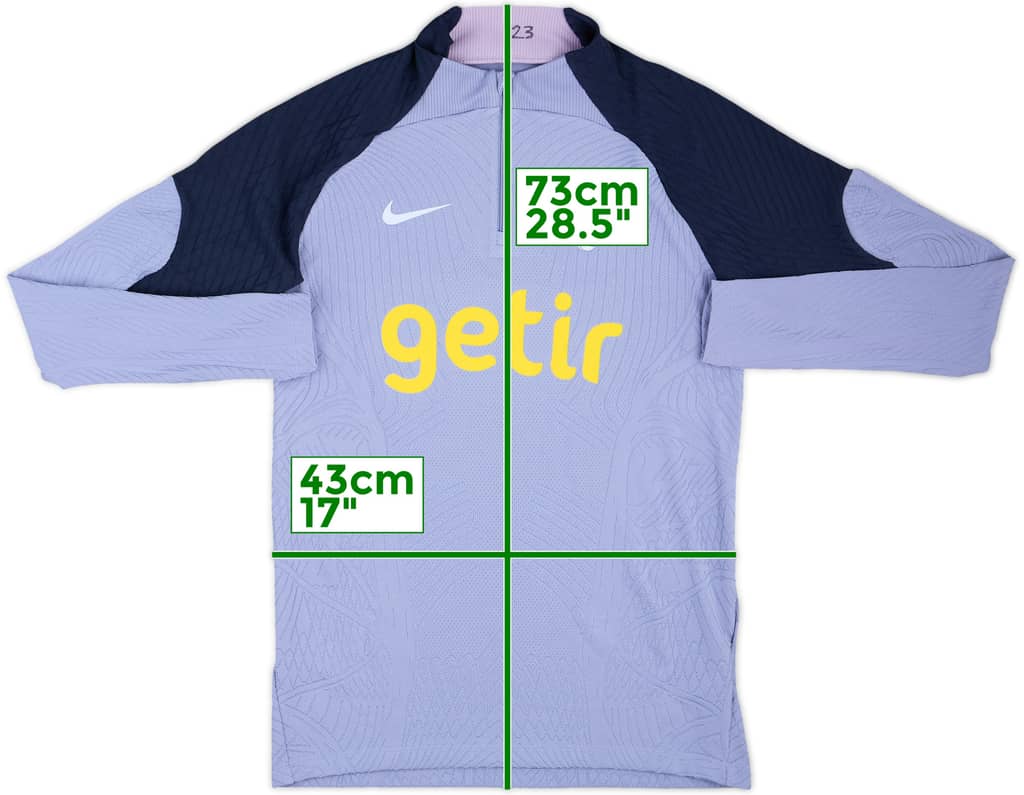 2023-24 Tottenham Player Issue Nike 1/4 Zip Training Top - 8/10 - (S)