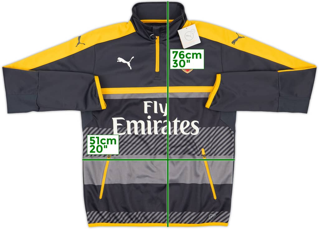 2016-17 Arsenal Puma 1/4 Zip Sweat Top (M)