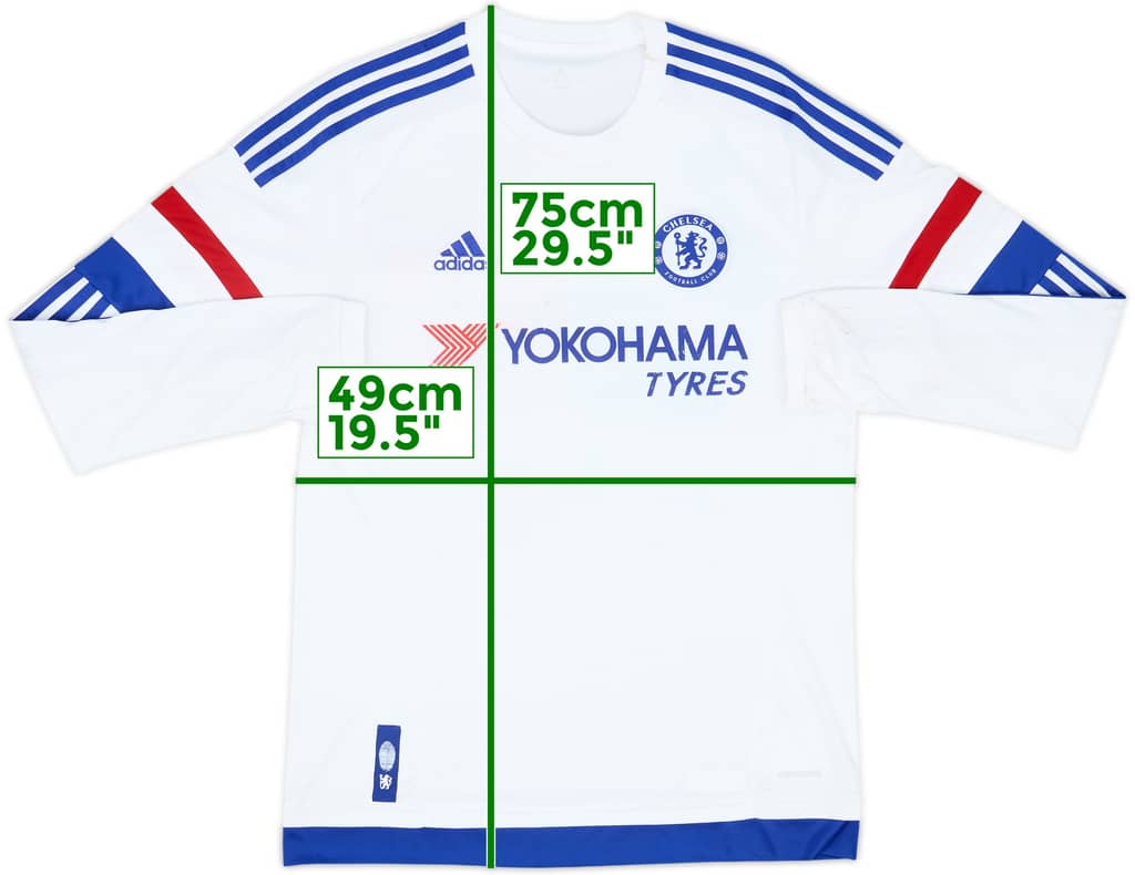 Camiseta de visitante de manga larga del Chelsea 2015-16 - 4/10 - (M)