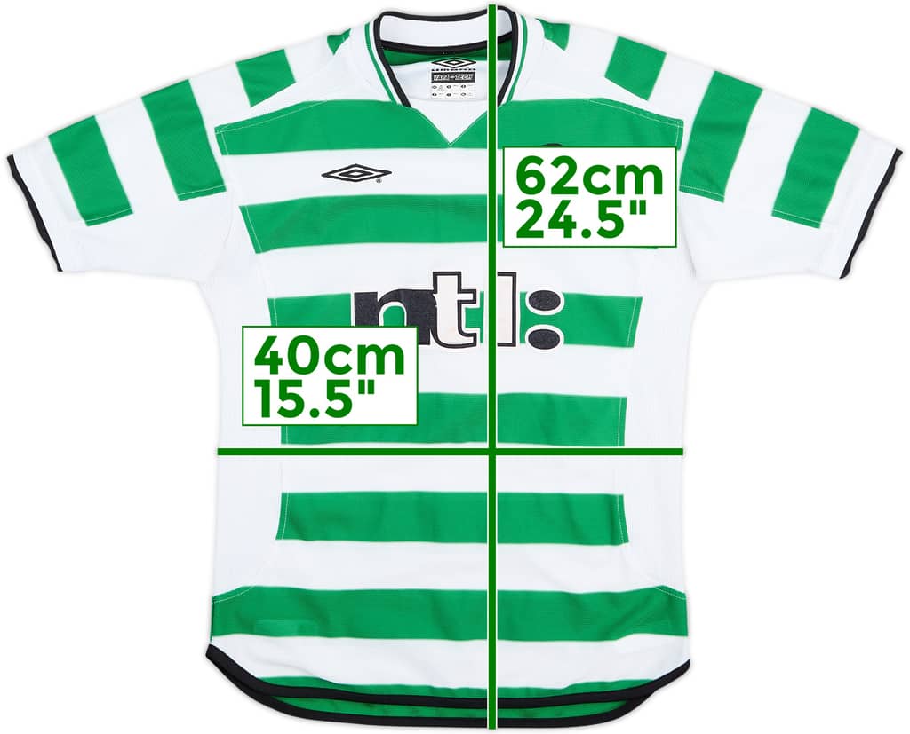 2001-03 Celtic Home Shirt - 8/10 - (M.Boys)