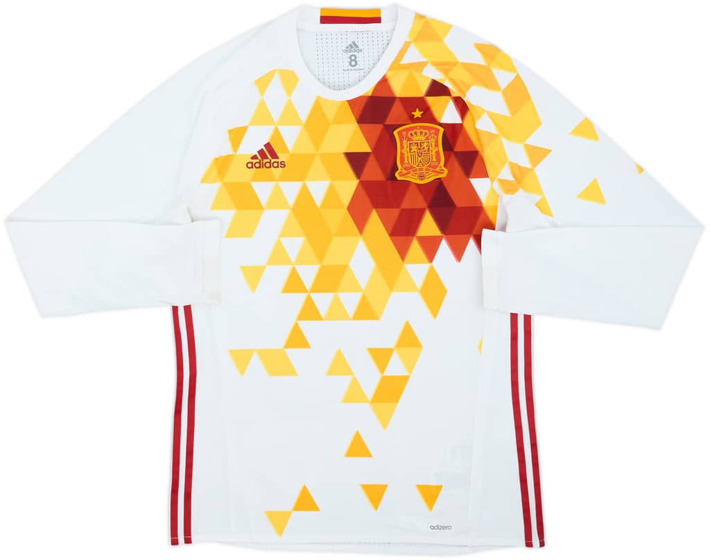 2016-17 Spain Player Issue Away L/S Shirt - 9/10 - (L)