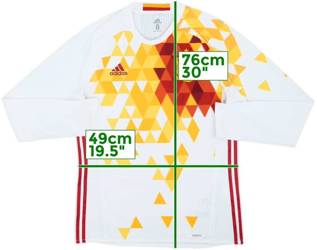 2016-17 Spain Player Issue Away L/S Shirt - 9/10 - (L)