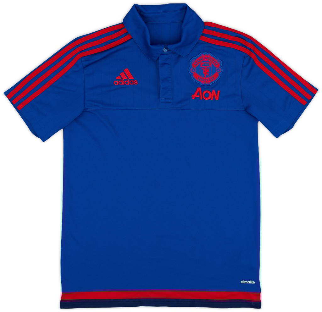 2015-16 Manchester United adidas Polo Shirt - 9/10 - (S)