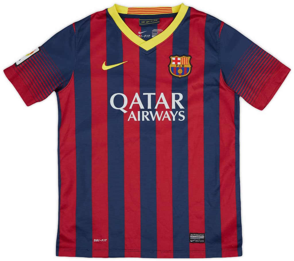 2013-14 Barcelona Home Shirt - 7/10 - (L.Boys)