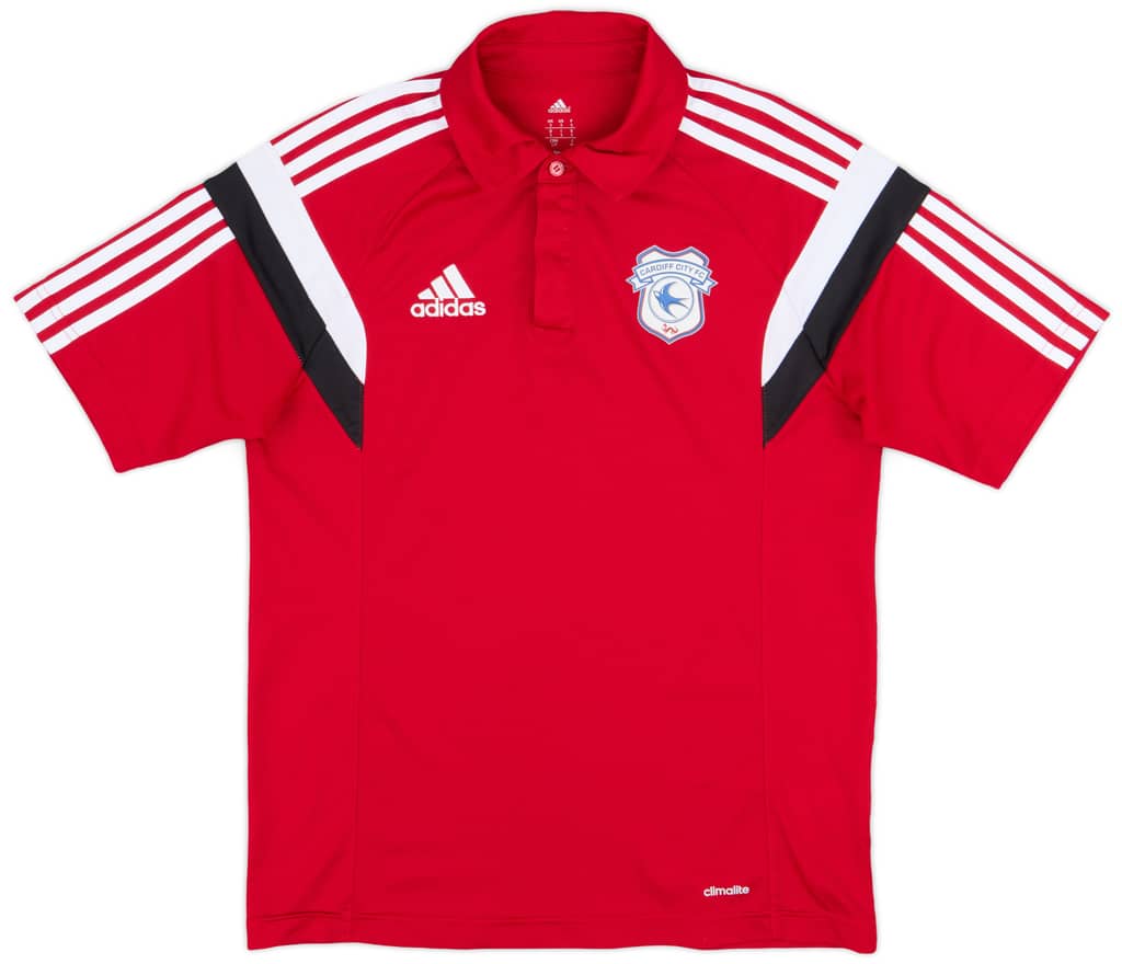 2014-15 Cardiff adidas Polo Shirt - 9/10 - (S)