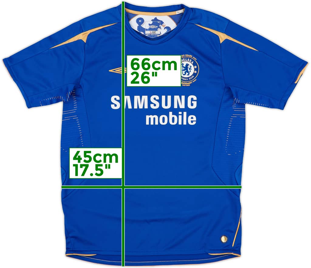 2005-06 Chelsea Centenary Home Shirt - 9/10 - (L.Boys)