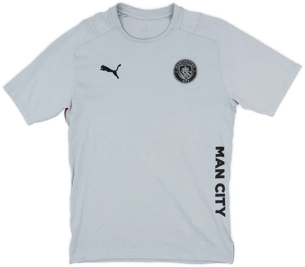 2021-22 Manchester City Puma Cotton Tee - 8/10 - (S)