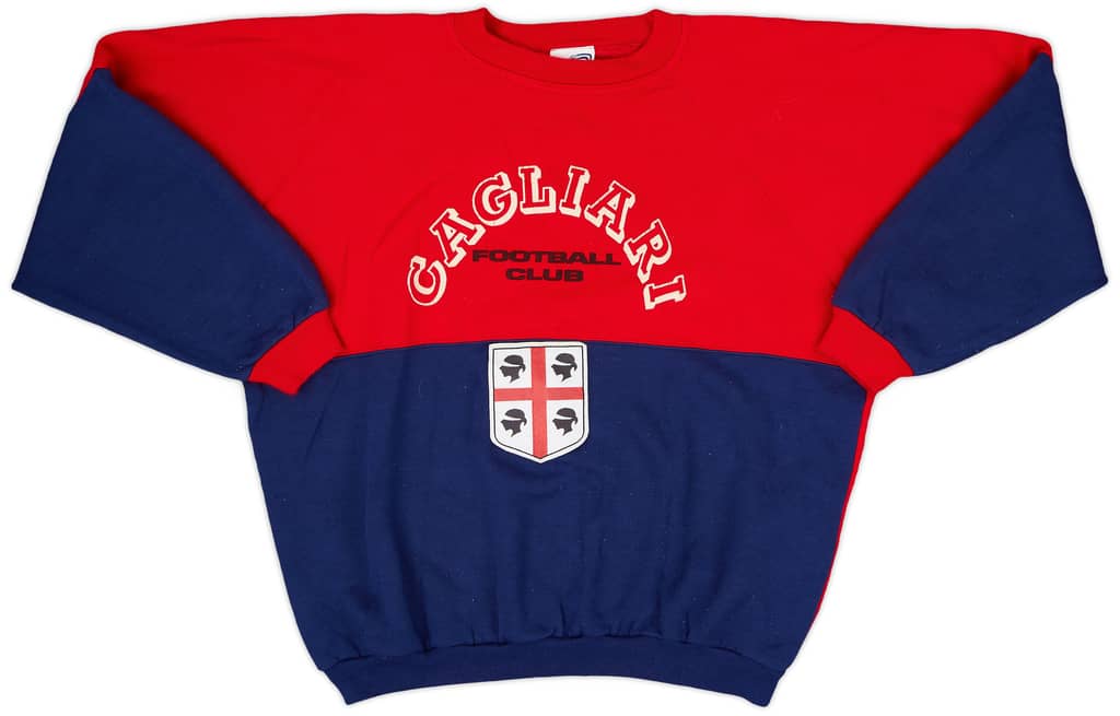 1990-91 Cagliari Le Felpe Dei Grandi Club Sweat Top - 8/10 - (M)
