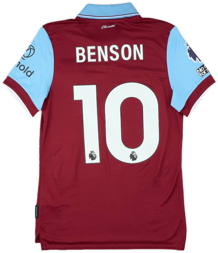 2023-24 Burnley Match Issue Home Shirt Benson #10