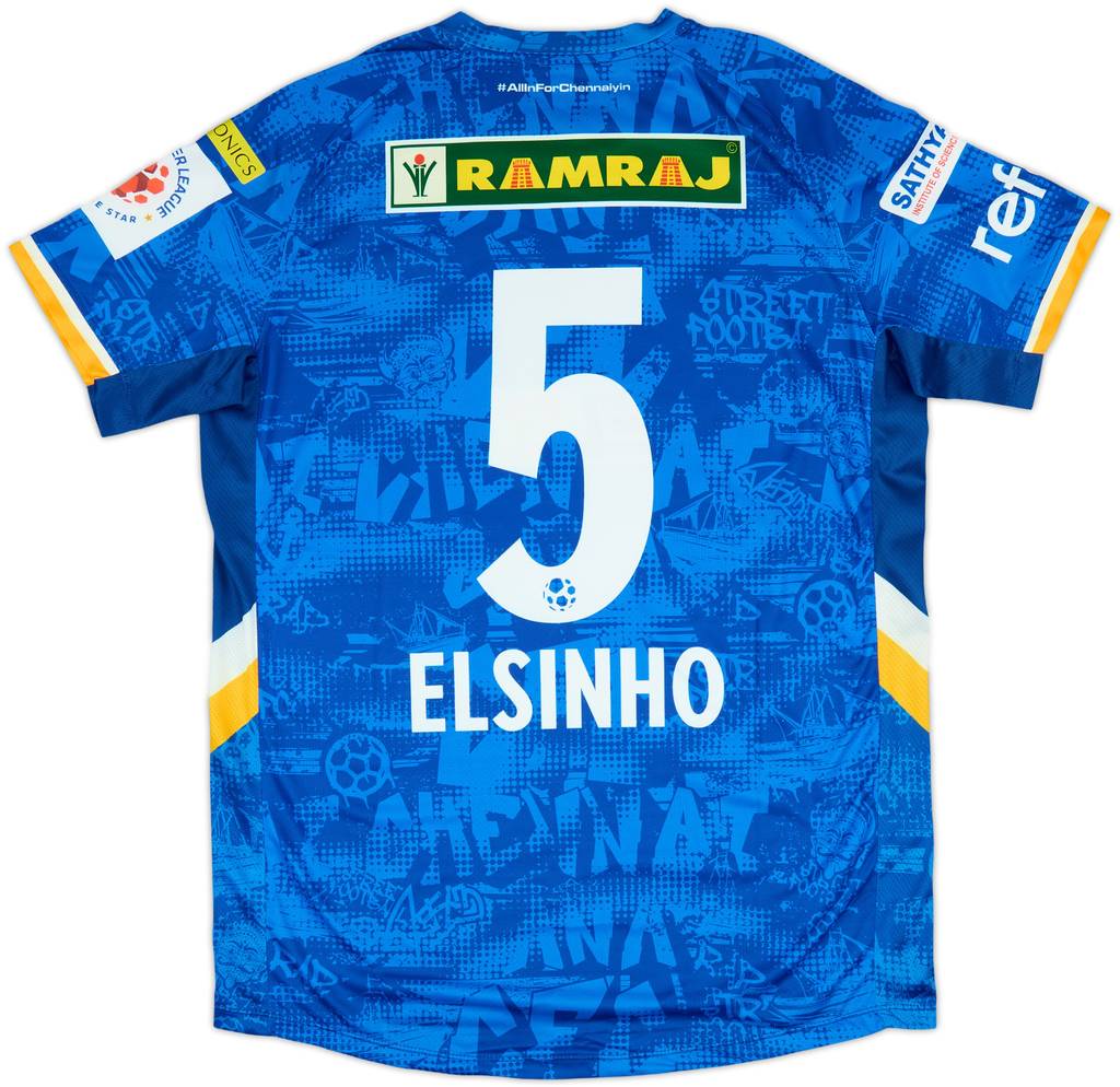 2024-25 Chennaiyin FC Home Shirt Elsinho #5 (XL)
