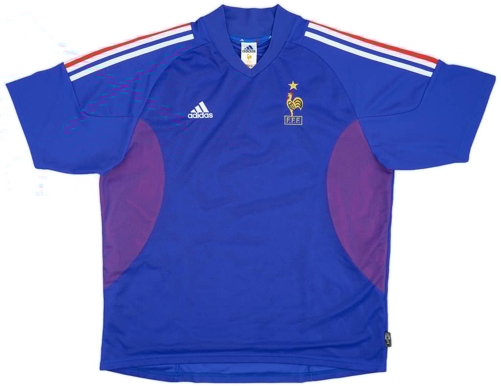 2002-04 France 'Signed' Home Shirt - 8/10 - (XL)