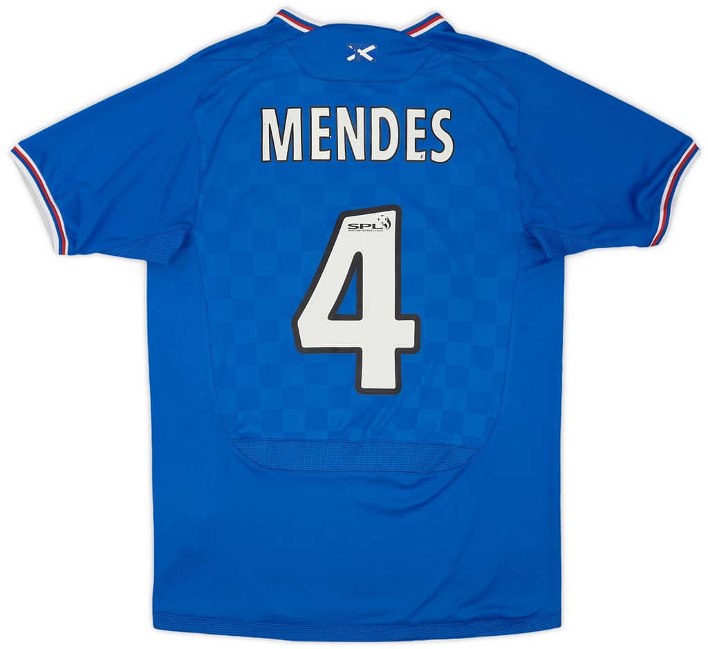 2009-10 Rangers Home Shirt Mendes #4 - 5/10 - (S)