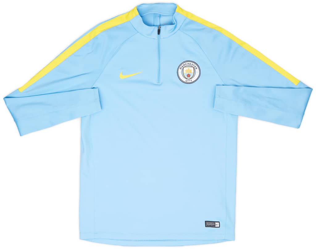 2016-17 Manchester City Nike 1/4 Zip Training Top - 9/10 - (M)