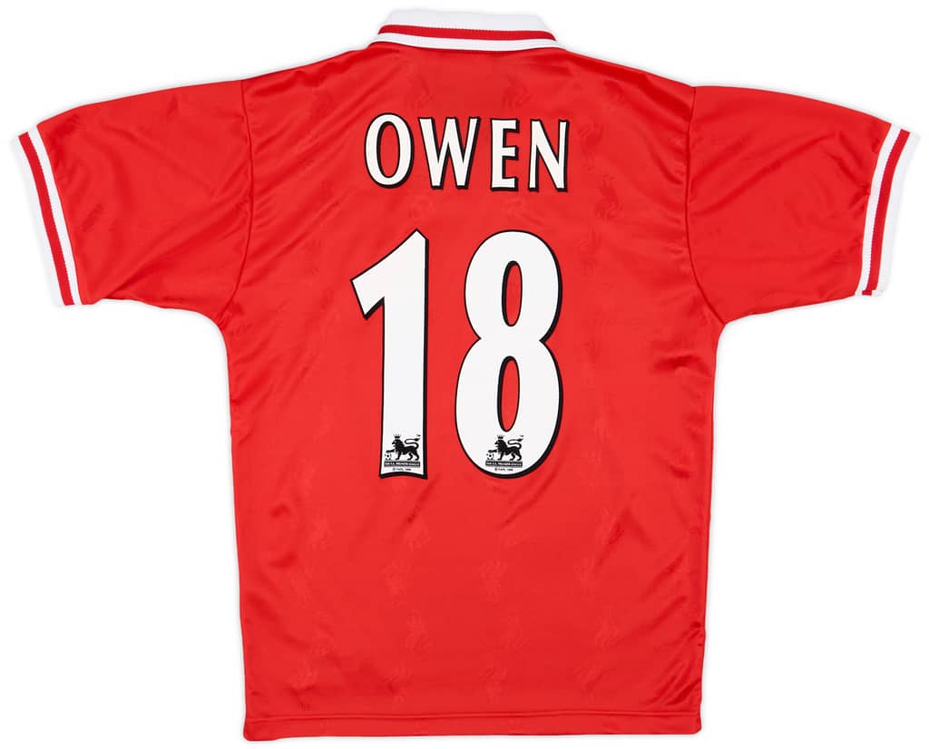 1996-98 Liverpool Home Shirt Owen #18 - 8/10 - (S)