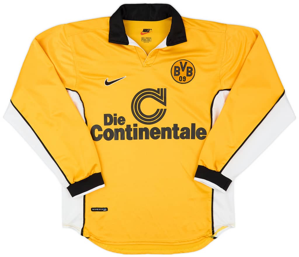 1998-00 Borussia Dortmund Player Issue Home L/S Shirt - 7/10 - (S)