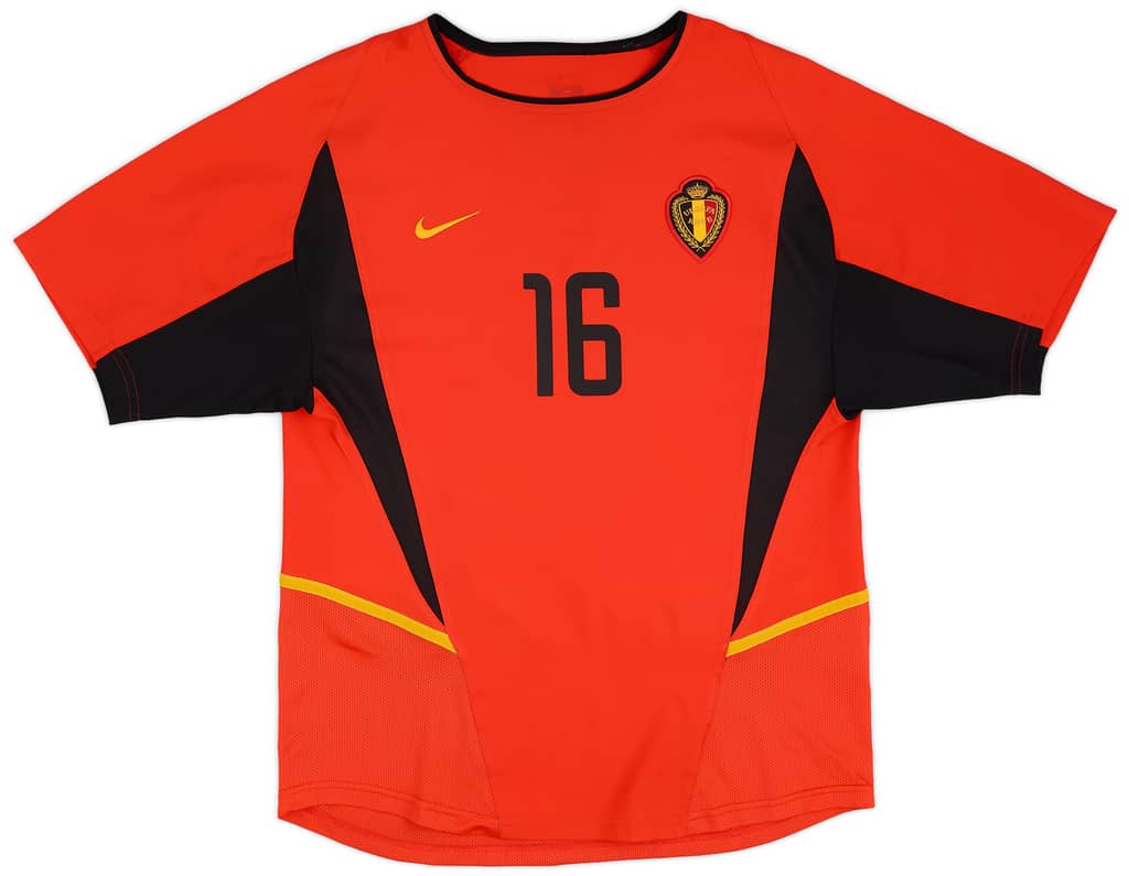 2002-04 Belgium Home Shirt Van Buyten #16 - 8/10 - (S)