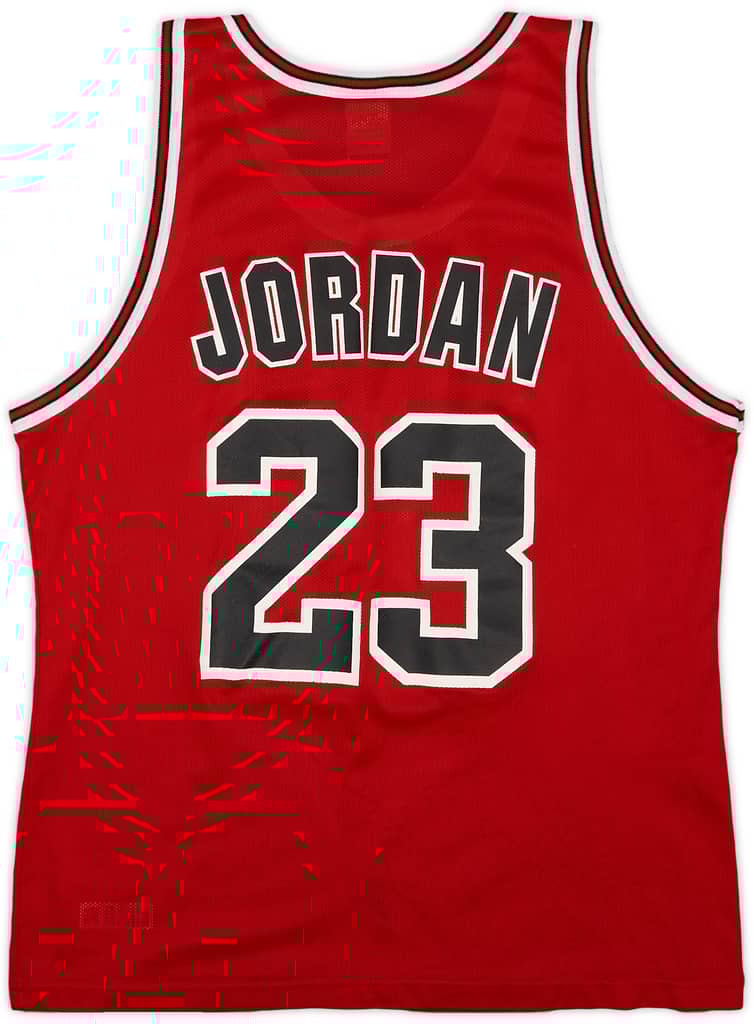 1995-98 Chicago Bulls Jordan #23 Champion Away Jersey - 6/10 - (L)