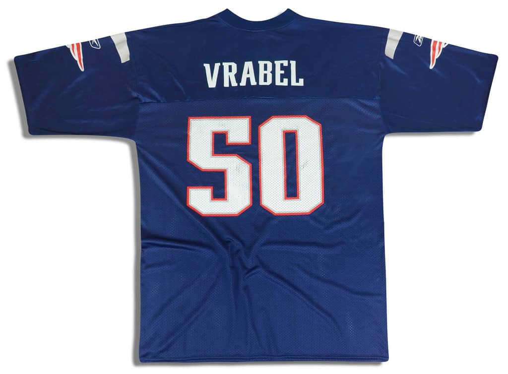 2005-06 New England Patriots Vrabel #50 Reebok Replica Jersey (Home) L