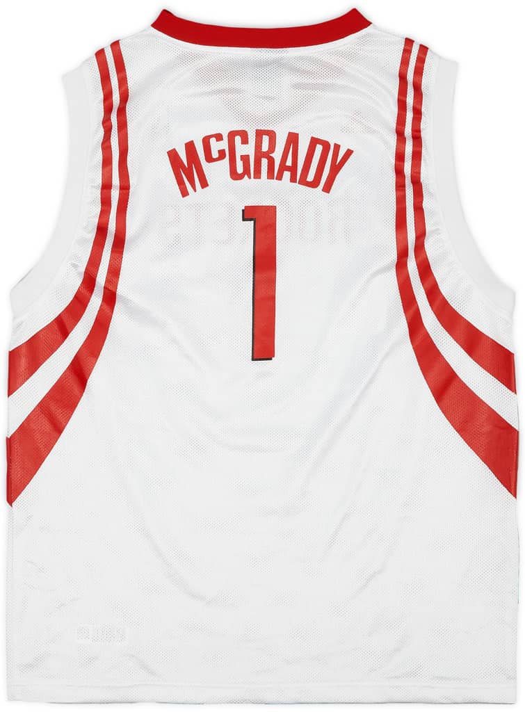2006-10 Houston Rockets McGrady #1 adidas Home Jersey - 9/10 - (XL.Boys)