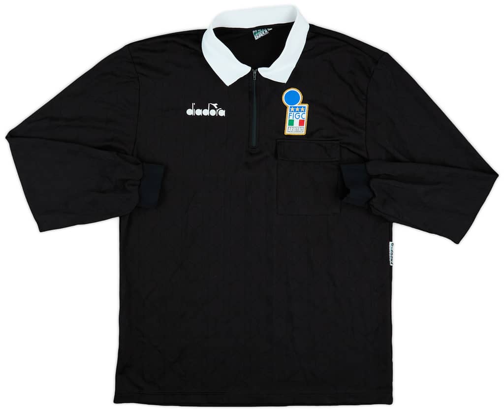 1990s Italy FIGC Diadora Referee L/S Shirt - 10/10 - (XL)