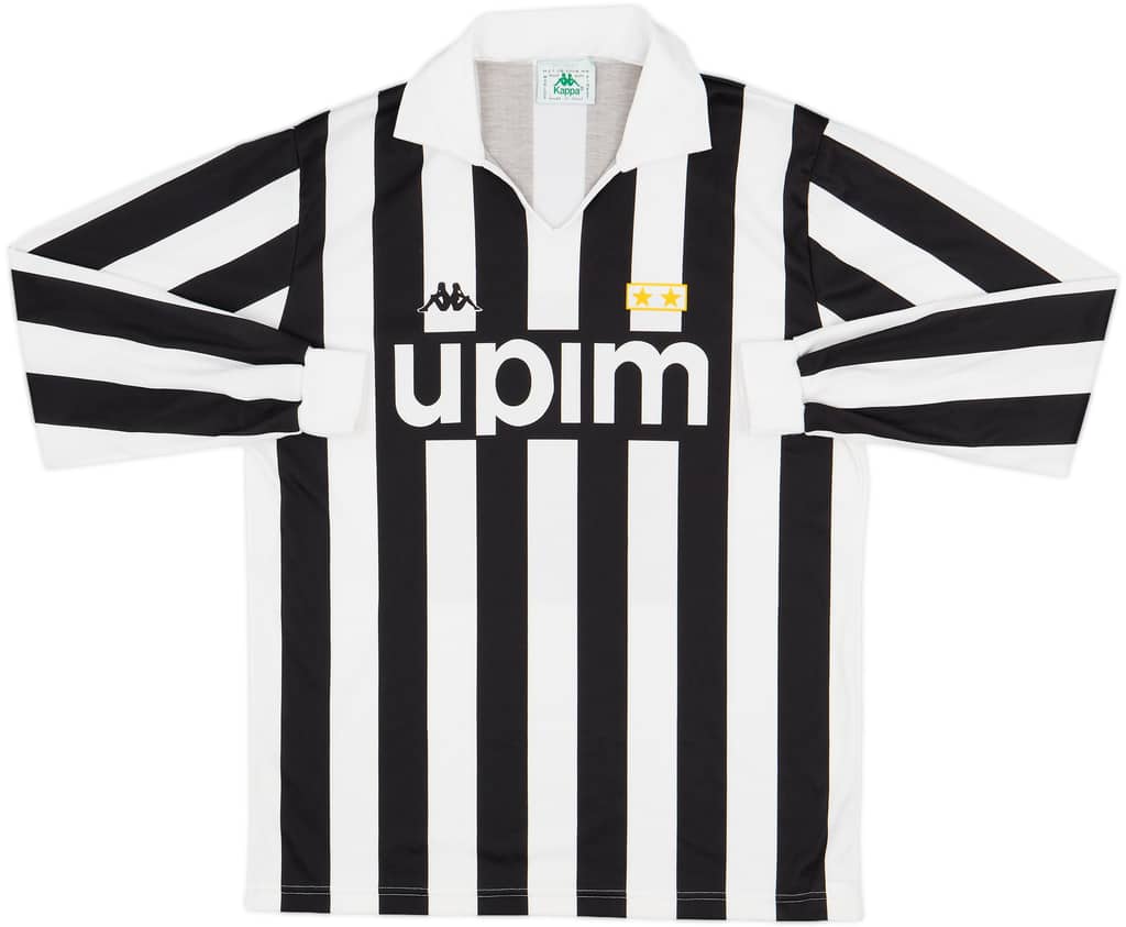 1989-90 Juventus Basic Home L/S Shirt - 9/10 - (XL)