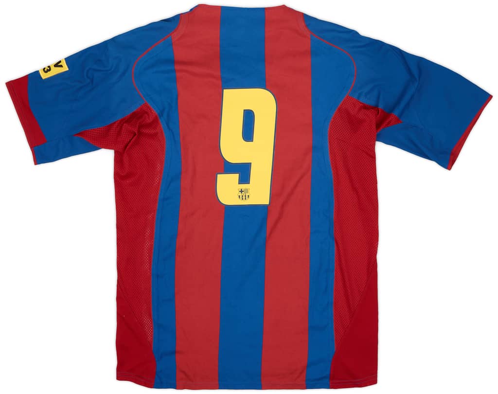 2004-05 Barcelona Match Worn Home Shirt #9 (Eto'o)