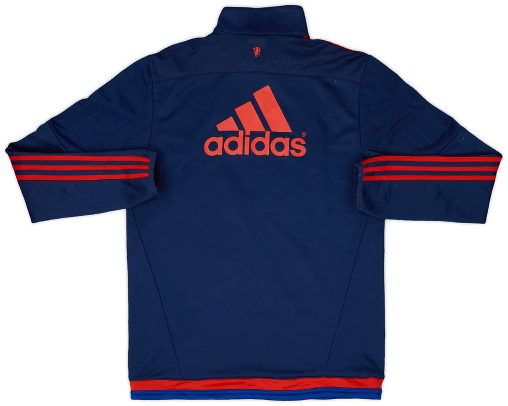 2015-16 Manchester United adidas 1/4 Zip Drill Top - 8/10 - (S)