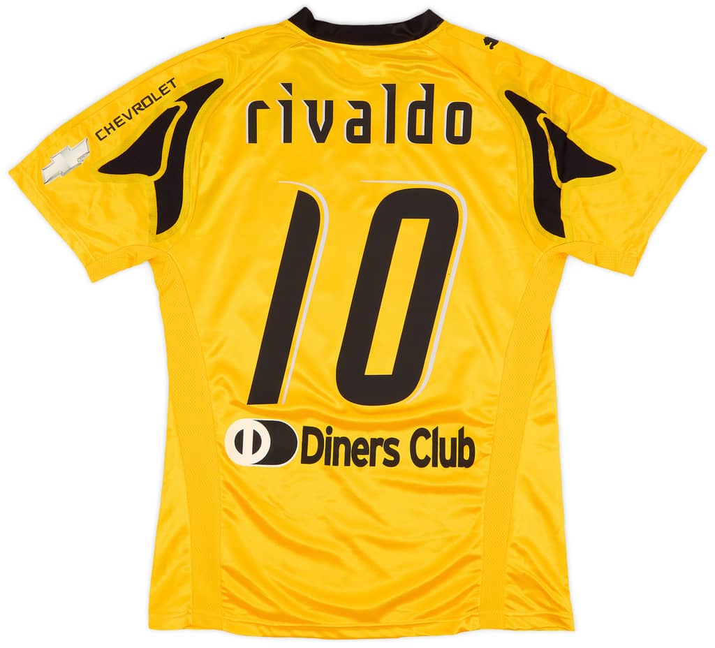 2007-08 AEK Athens Home Shirt Rivaldo #10 (M)