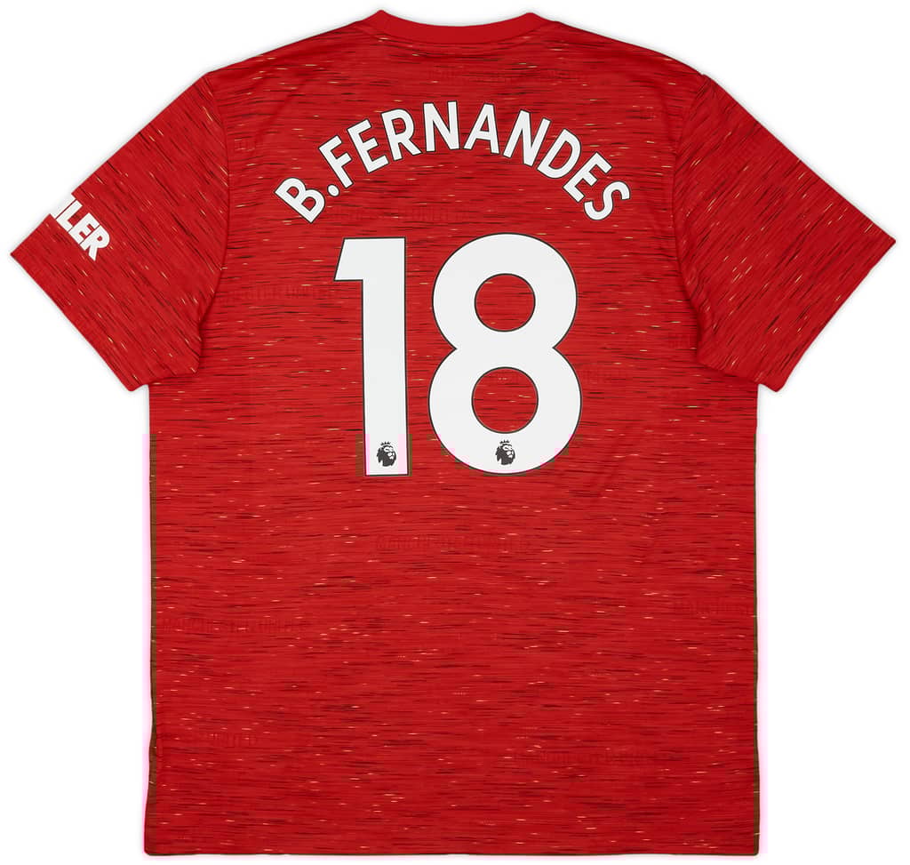 2020-21 Manchester United Home Shirt B.Fernandes #18 - 10/10 - (XL)