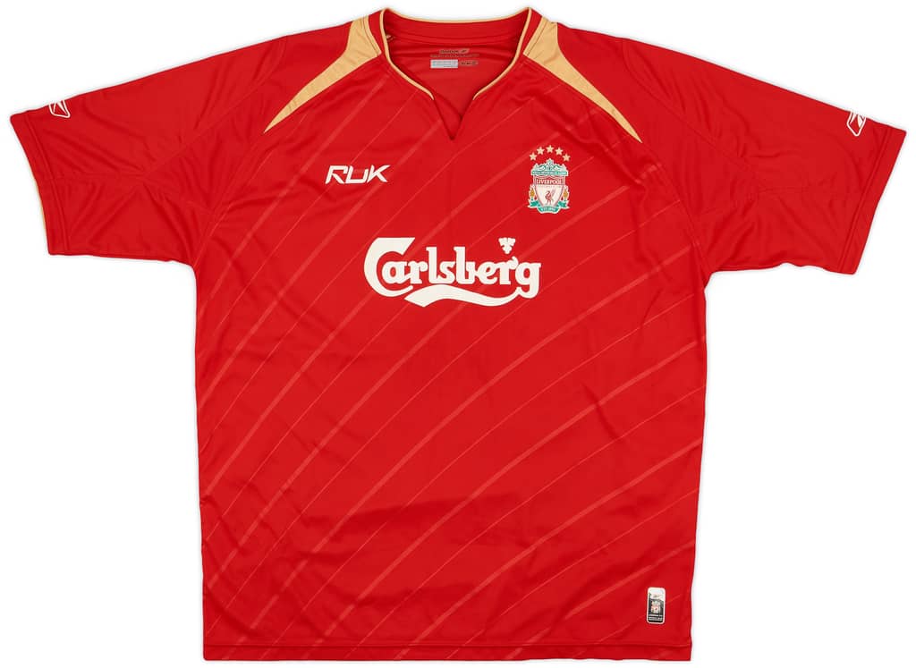 2005-06 Liverpool CL Home Shirt Gerrard #8 - 5/10 - (XL)