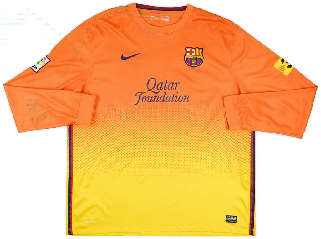 2012-13 Barcelona Away L/S Shirt Messi #10 - 7/10 - (XXL)
