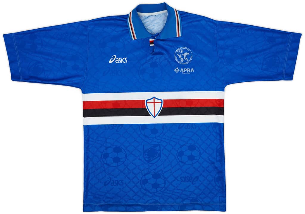 1995-96 Sampdoria 'Roberto Mancini Football School' Home Shirt - 6/10 - (L)