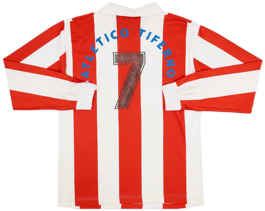 1990s Atletico Tiferno Home L/S Shirt #7 - 7/10 - (XL)