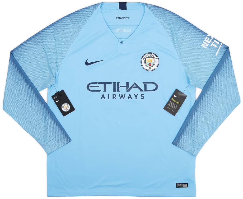 2018-19 Manchester City Home L/S Shirt Silva #21 (XL)