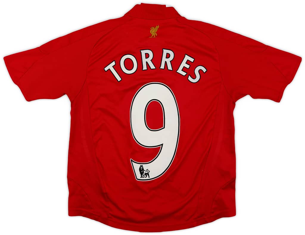 2008-10 Liverpool Home Shirt Torres #9 - 7/10 - (S.Boys)