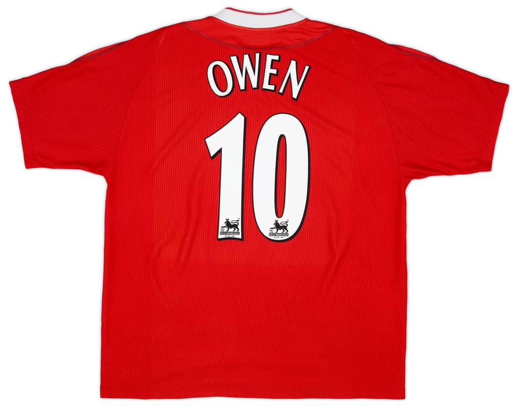 2002-04 Liverpool Home Shirt Gerrard #17 - 8/10 - (XL)