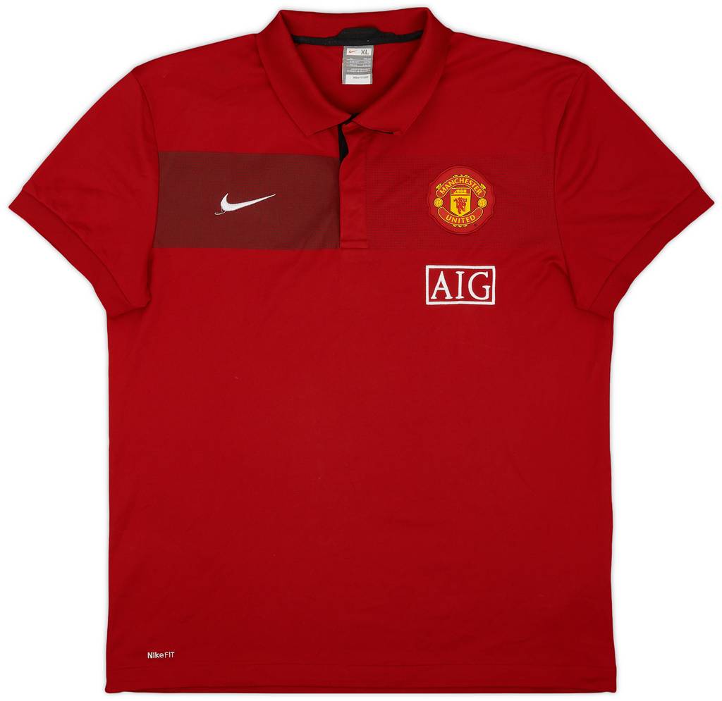 2009-10 Manchester United Nike Polo Shirt - 8/10 - (XL)