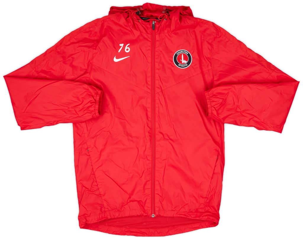 2016-17 Charlton Player Issue Nike Hooded Rain Jacket #76 - 8/10 - (S)