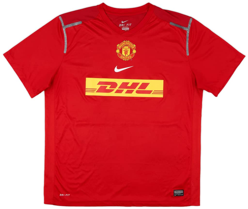 2012-13 Manchester United Player Issue Nike Training Shirt - 7/10 - (XL)