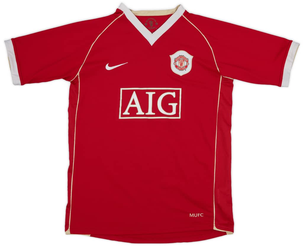 2006-07 Manchester United Home Shirt - 8/10 - (XL.Boys)