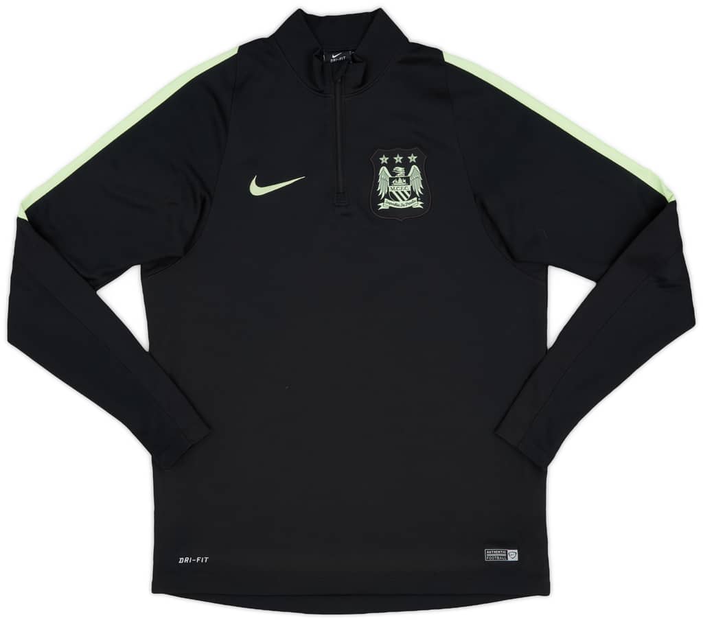 2015-16 Manchester City Nike 1/4 Zip Drill Top - 9/10 - (M)