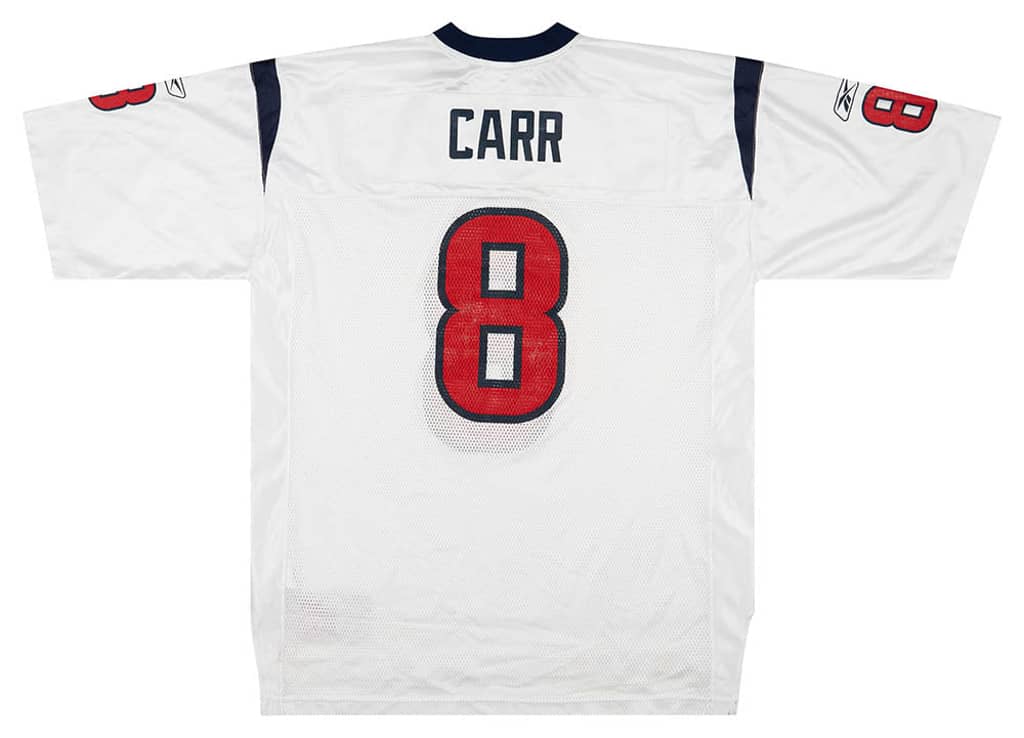 2002-04 Houston Texans Carr #8 Reebok On Field Jersey (Away) XL