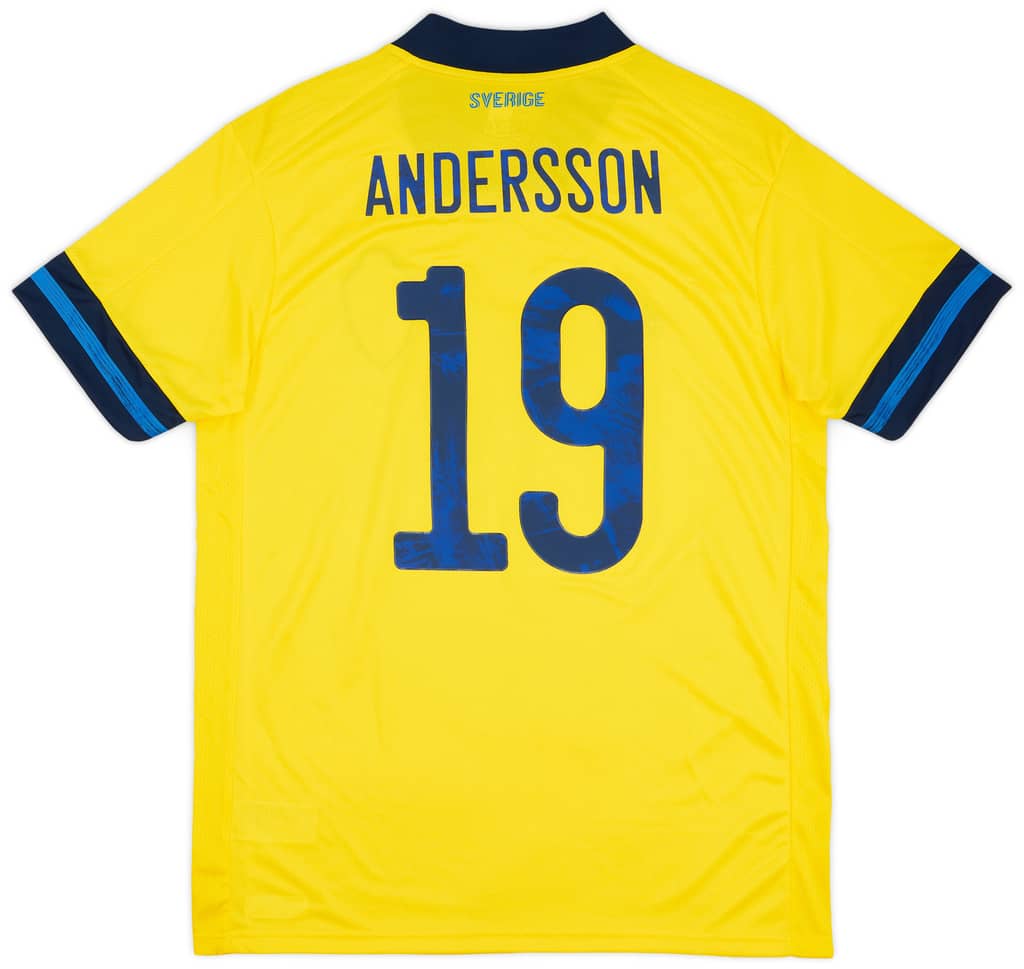 2020 Sweden Player Issue Home Shirt Andersson #19