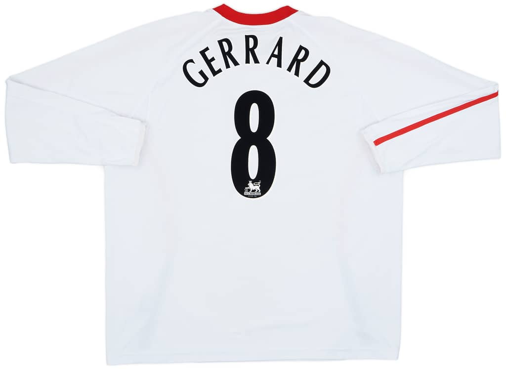 2005-06 Liverpool Away L/S Shirt Gerrard #8 - 7/10 - (XXL)