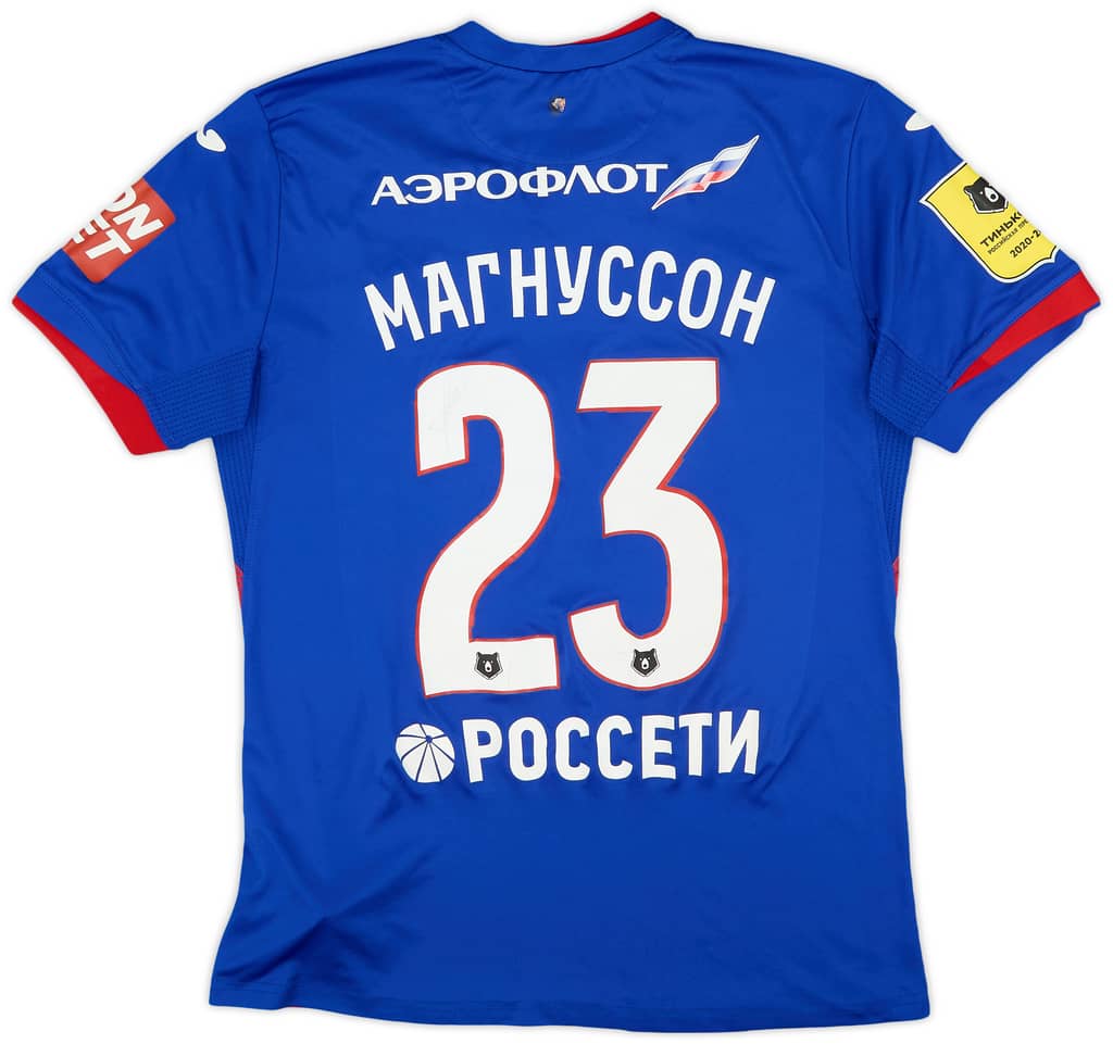 2020-21 CSKA Moscow Match Issue Signed Home Shirt Magnusson #23