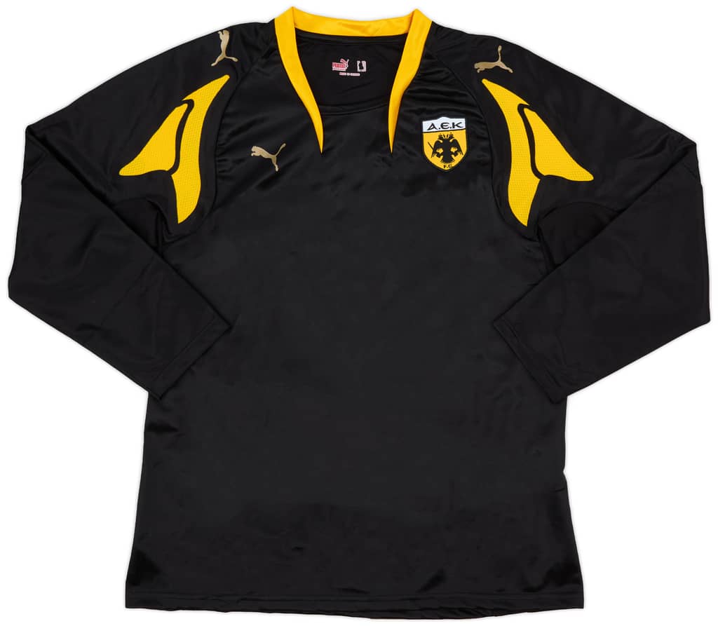 2007-08 AEK Athens Away L/S Shirt - 8/10 - (XXL.Boys)
