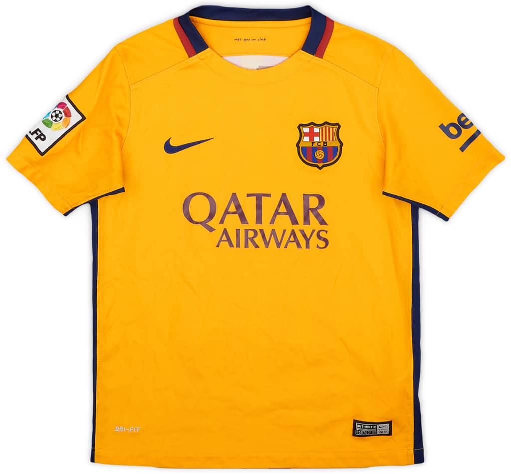 2015-16 Barcelona Away Shirt - 7/10 - (M.Boys)