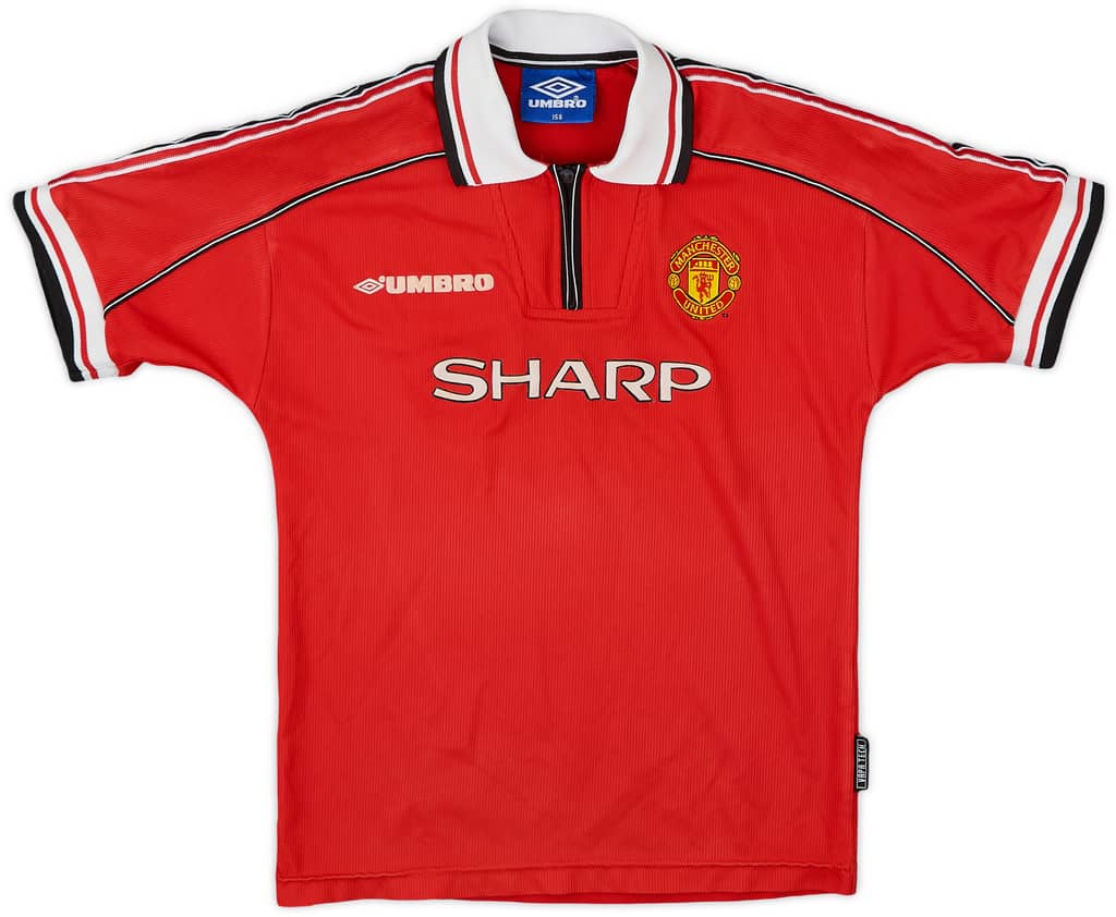 1998-00 Manchester United Home Shirt - 5/10 - (L.Boys)